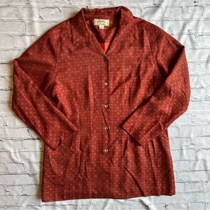 Tommy Bahama women’s 100% Silk Shacket Jacket Blazer Large Bold print